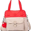 Kipling HB6297 cafe cardinal red combo