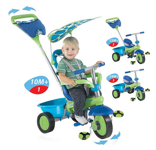 Smart Trike Plus - Green, Blue and Purple