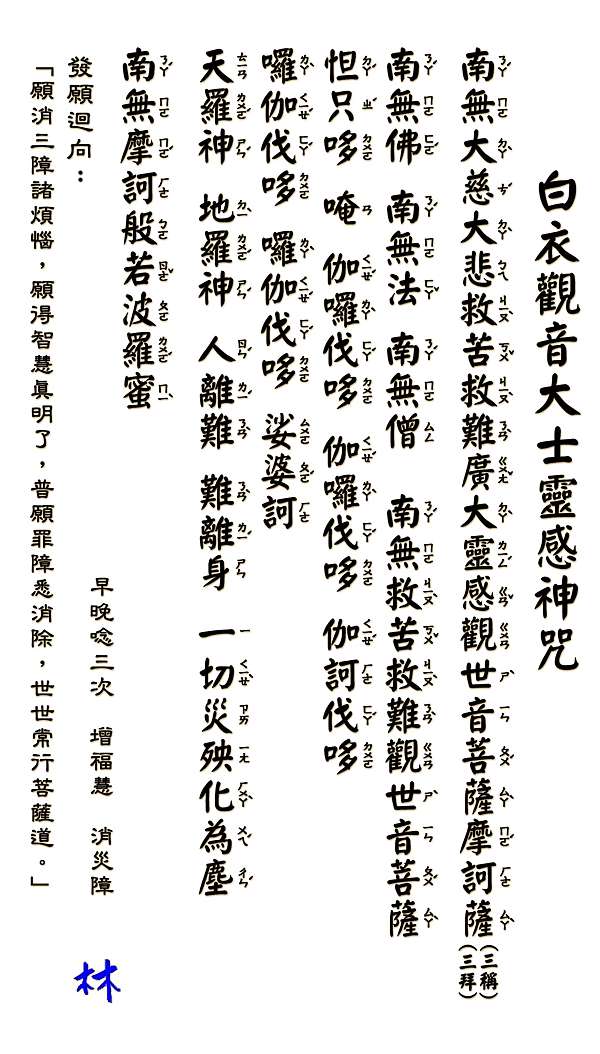 白衣觀音大士靈感神咒 Uterng的部落格 痞客邦