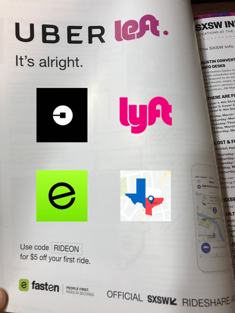 西南偏南 SXSW 最終回:參與 SXSW 作為一種 UX.JPG Uber Left.JPG