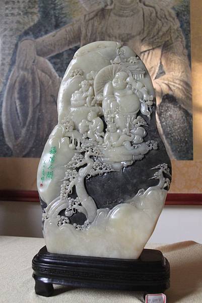 芙蓉石雕刻─福滿人間