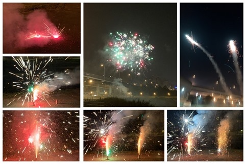 2019.02.06 大年初二河濱放煙火 南湖朋友