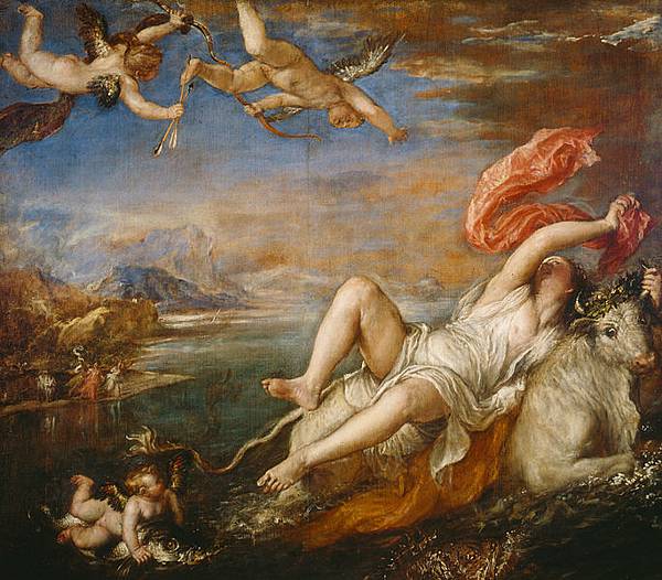 《歐羅巴的掠奪》（The Rape of Europa），提香，1559-62年。