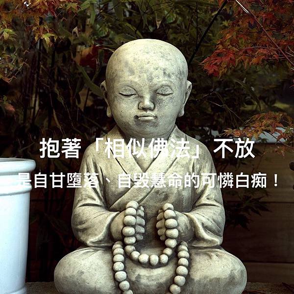 抱著「相似佛法」不放,是自甘墮落、自毀慧命的可憐白痴!.jpg 抱著「相似佛法」不放,是自甘墮落、自毀慧命的可憐白痴!.jpg