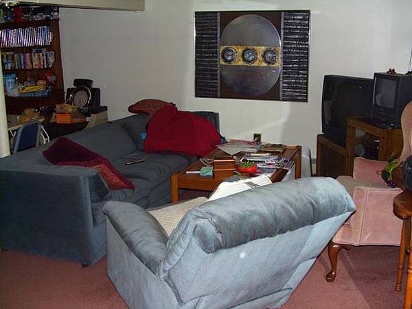 student's living room