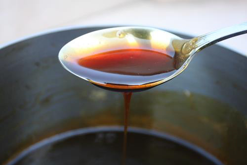 自然心巴薩米可葡萄醋葡萄醪熬煮完成後