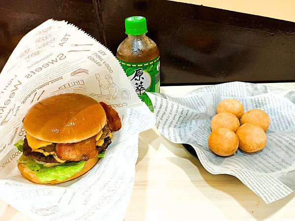 中和景安站美食推<< 嫩妹美式堡>> 厚嫩平的堡