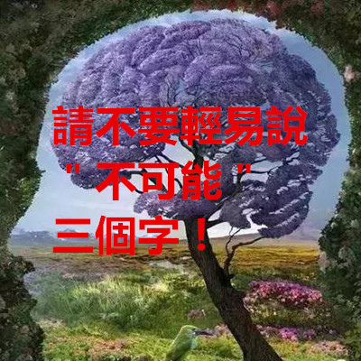 請不要輕易說＂不可能＂三個字！