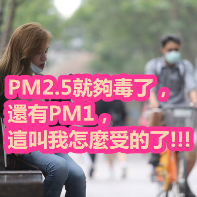 PM2.5就夠毒了，還有PM1，這叫我怎麼受的了!!!