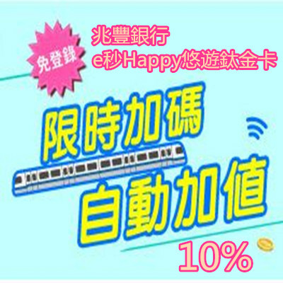 自動加值最高10%回饋！ e秒Happy悠遊鈦金卡 兆豐銀行 信用卡.JPG