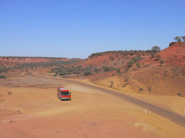 從Tableland向下眺望遊覽車所在地