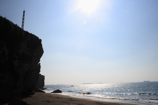 海邊太陽真是大