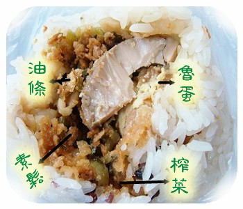 素飯團剖面圖