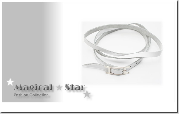 ♥ Magical Star ♥ MSH50882 韓版明星流行白色皮手鍊