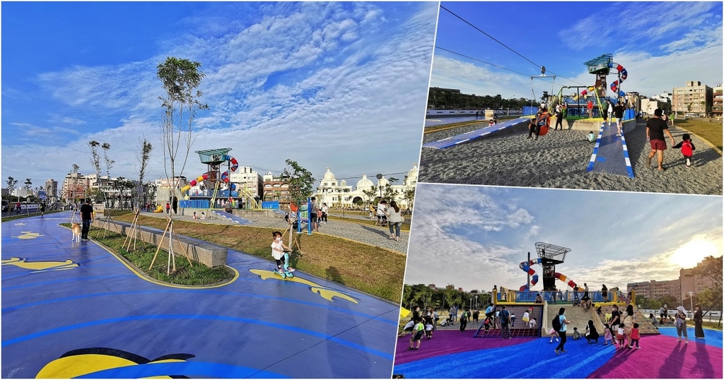 健康綠洲公園,親子公園,大船主題,旋轉溜滑梯,雙軌滑索,攀岩挑戰,遊戲場,台南,南區,親子