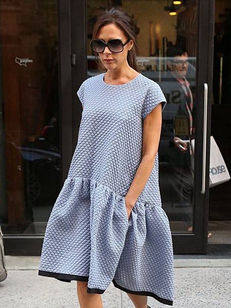 Victoria-Beckham-Loose-Blue-Day-Dress-by-Victoria-Beckham