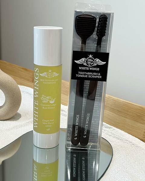 白色翅膀潔牙液系列,牙漬的救星黃金薑黃潔牙液