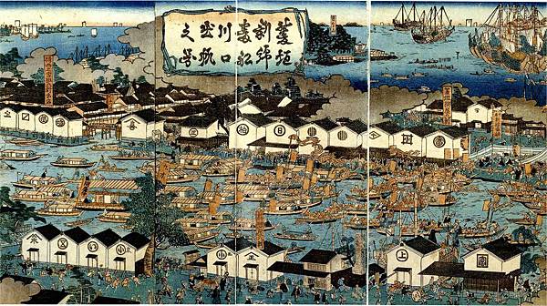 14.含粋亭芳豊,「菱垣新綿番船川口出帆之図」(日本財団図書館).jpg 14.含粋亭芳豊,「菱垣新綿番船川口出帆之図」(日本財団図書館).jpg