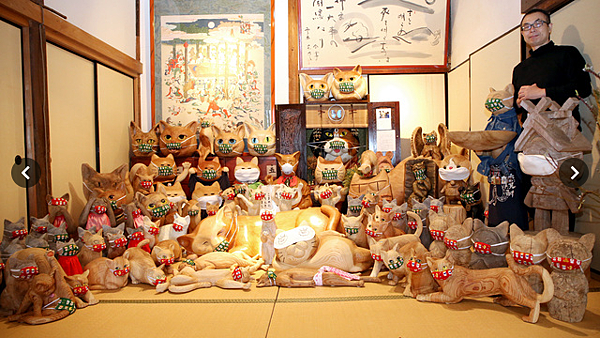 [心得/分享] 雲林寺喵星人木雕戴上口罩宣導防疫