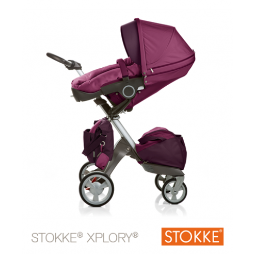 Xplory seat with changing bag and footmuff, purple-500x500