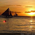 很棒的景色~夕陽  帆船