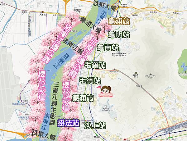 三樂江邊公園삼락강변공원櫻花步道MAP.jpg 三樂江邊公園삼락강변공원櫻花步道MAP.jpg