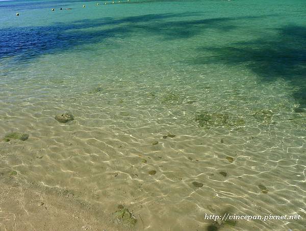 左邊的沙灘海水