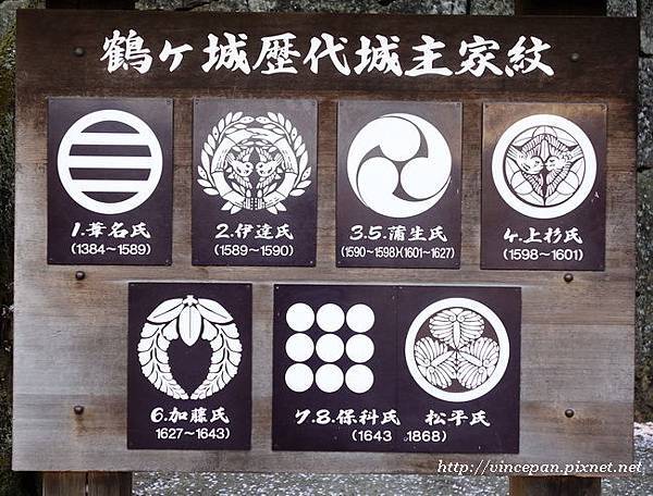14年日本東北賞櫻 鶴ヶ城歷代城主家徽 Vincent Pan的相簿 痞客邦 14年日本東北賞櫻 鶴ヶ城歷代城主家徽 Vincent Pan的相簿 痞客邦