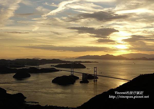 亀老山展望公園 夕陽