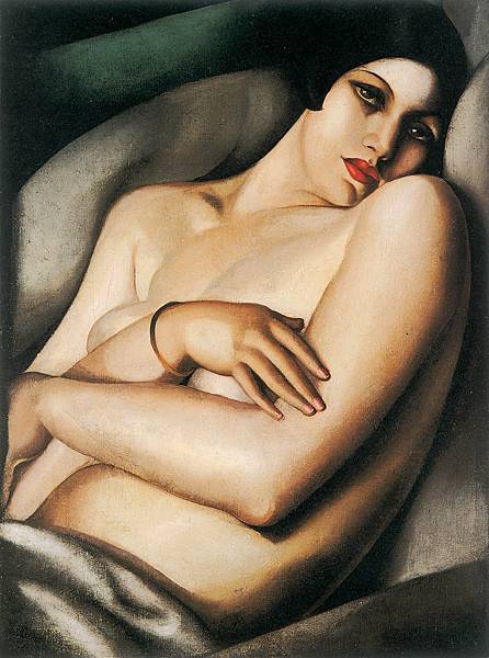 Rafaela-su-fondo-verde-Il-sogno-1927-di-Tamara-de-Lempicka-Foto-3
