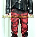 KERA雜誌款熱賣綁戴搖滾龐克褲紅格一件XXL32~36腰