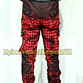 KERA雜誌款熱賣綁戴搖滾龐克褲紅格一件XXL32~36腰