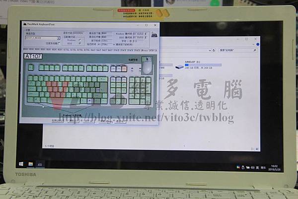 TOSHIBA L50-A 鍵盤測試