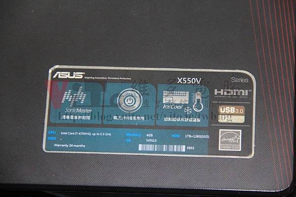 ASUS X550VX X550V貼紙