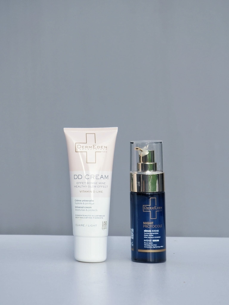 【抗老保養】光傷害修護～法國必買DermEden 得美登防曬DD霜＋A醇再生修護精華 (12).jpg