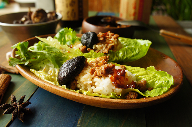 香菇肉燥生菜包飯