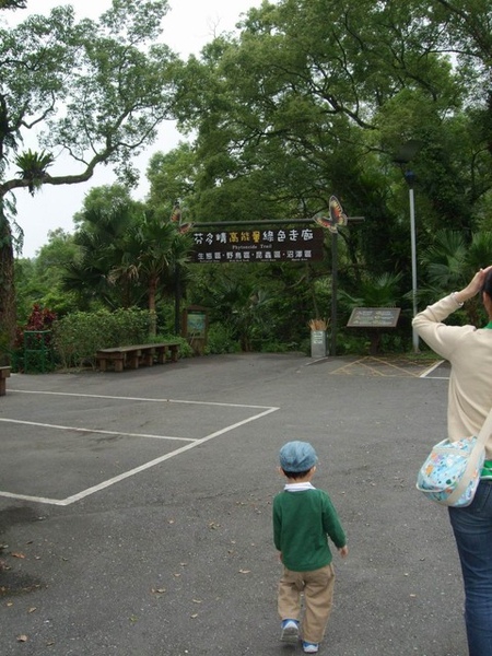 吃完早餐,出去散步享受芬多精