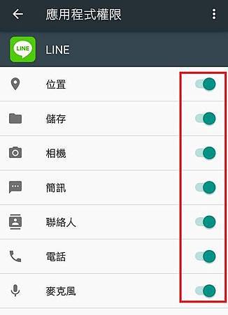 Line無法打電話、無法接通與撥話視訊、無法開啟相簿、相機、麥克風收音、取得GPS位置