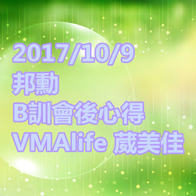 邦勳 B訓會後心得 VMAlife 葳美佳