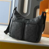 ルイヴィトン ショルダーバッグ ブラックレザー モノグラム 