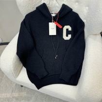 CELINE セーター ロゴ刺繍 上質ウール 柔らかな着心地