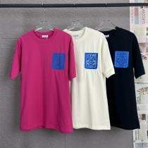 高級生地使用 ロエベ Tシャツ 刺繍ロゴ ユニセックス カジ