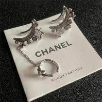 シャネル ピアス 三日月 星 ロマンチック クリスタル散りば