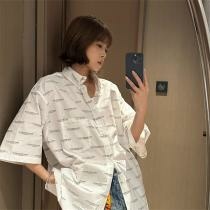 バレンシアガ シャツ ロゴプリント ストリートカジュアル リ バレンシアガ シャツ ロゴプリント ストリートカジュアル リ