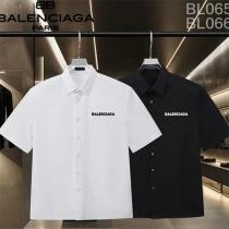 BALENCIAGA 半袖シャツ BB ロゴ シンプル デザ BALENCIAGA 半袖シャツ BB ロゴ シンプル デザ