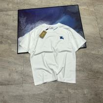 BURBERRY Tシャツ ブルーナイトロゴ刺繍 カジュアル BURBERRY Tシャツ ブルーナイトロゴ刺繍 カジュアル