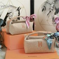 2024春夏♡HERMES ハンドバッグ 100%コットン 