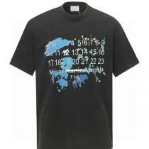 メゾン マルジェラ Tシャツ 芸術的ペイントロゴデザイン マ