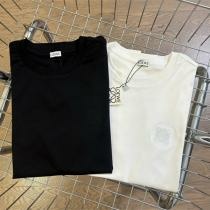 ロエベ Tシャツ 定番 立体 エンボス 刺繡 ロゴ 柔らかい