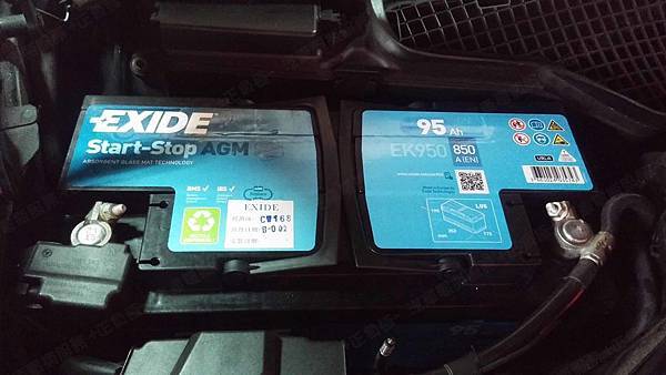 【台北】MERCEDES BENZ賓士 S-Class S350 W221 2008年 原廠電瓶 BENZ AGM 95AH 850A(EN) 更換 汽車電池 法製EXIDE埃克塞德 AGM EK950 95AH 850A(EN) 【外出更換】